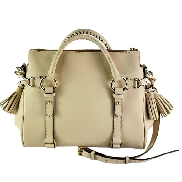 Dooney & Bourke Tan Leather Shoulder Bag - Picture 3 of 13